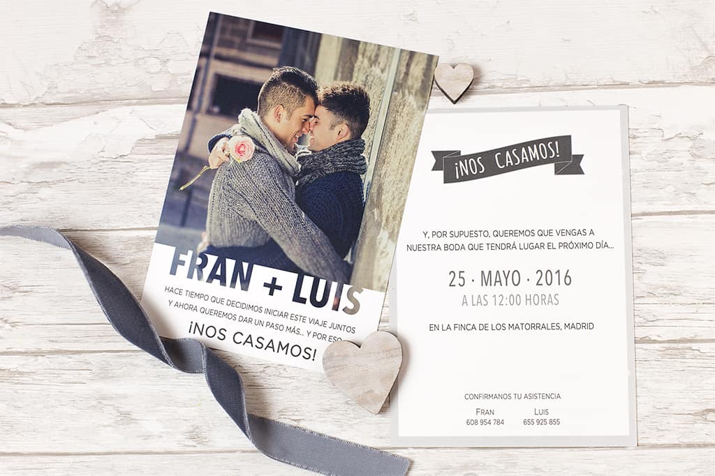 INVITACIÓN DE BODA FOTO POSTAL