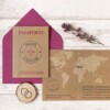 INVITACIÓN BODA PASAPORTE KRAFT