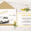 Invitacion boda car coche antiguo
