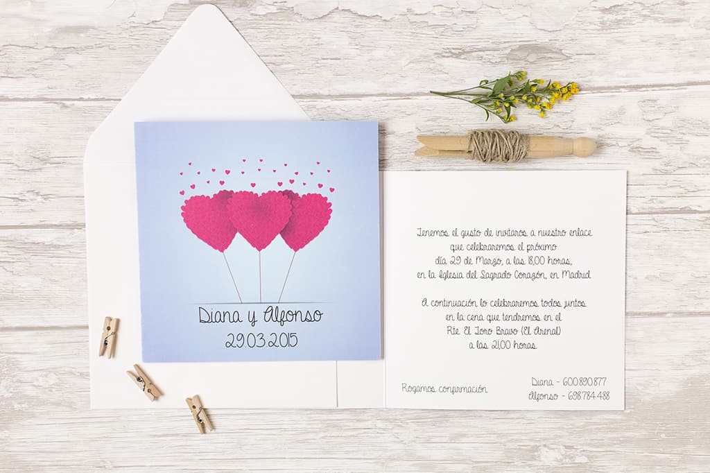 Invitacion boda lollypop