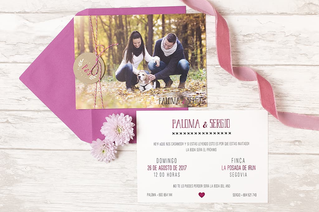 INVITACIÓN DE BODA FOTO LOVE