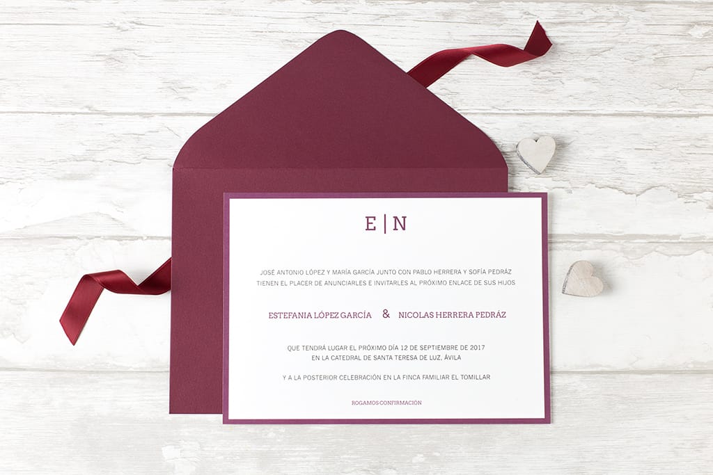 Invitación de boda Dani