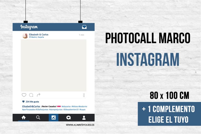 PHOTOCALL MARCO PEQUE&Ntilde;O 80X100 INSTAGRAM - KIT DE CHAPAS 'EMOTICONOS'