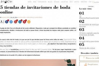 12 luciasecasa 5 tiendas invitaciones boda online - PRENSA - &iquest;QU&Eacute; DICEN DE NOSOTRAS?