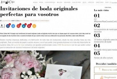 15 luciasecasa invitaciones de boda originales perfectas vosotros - PRENSA - &iquest;QU&Eacute; DICEN DE NOSOTRAS?