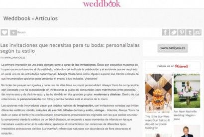 16 weddbook las invitaciones que necesitas para tu boda personalzalas segn tu estilo - PRENSA - &iquest;QU&Eacute; DICEN DE NOSOTRAS?