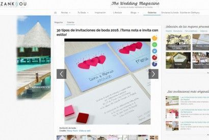 28 zankyou 30 tipos de invitaciones de boda 2016 toma nota e invita con estilo - PRENSA - &iquest;QU&Eacute; DICEN DE NOSOTRAS?