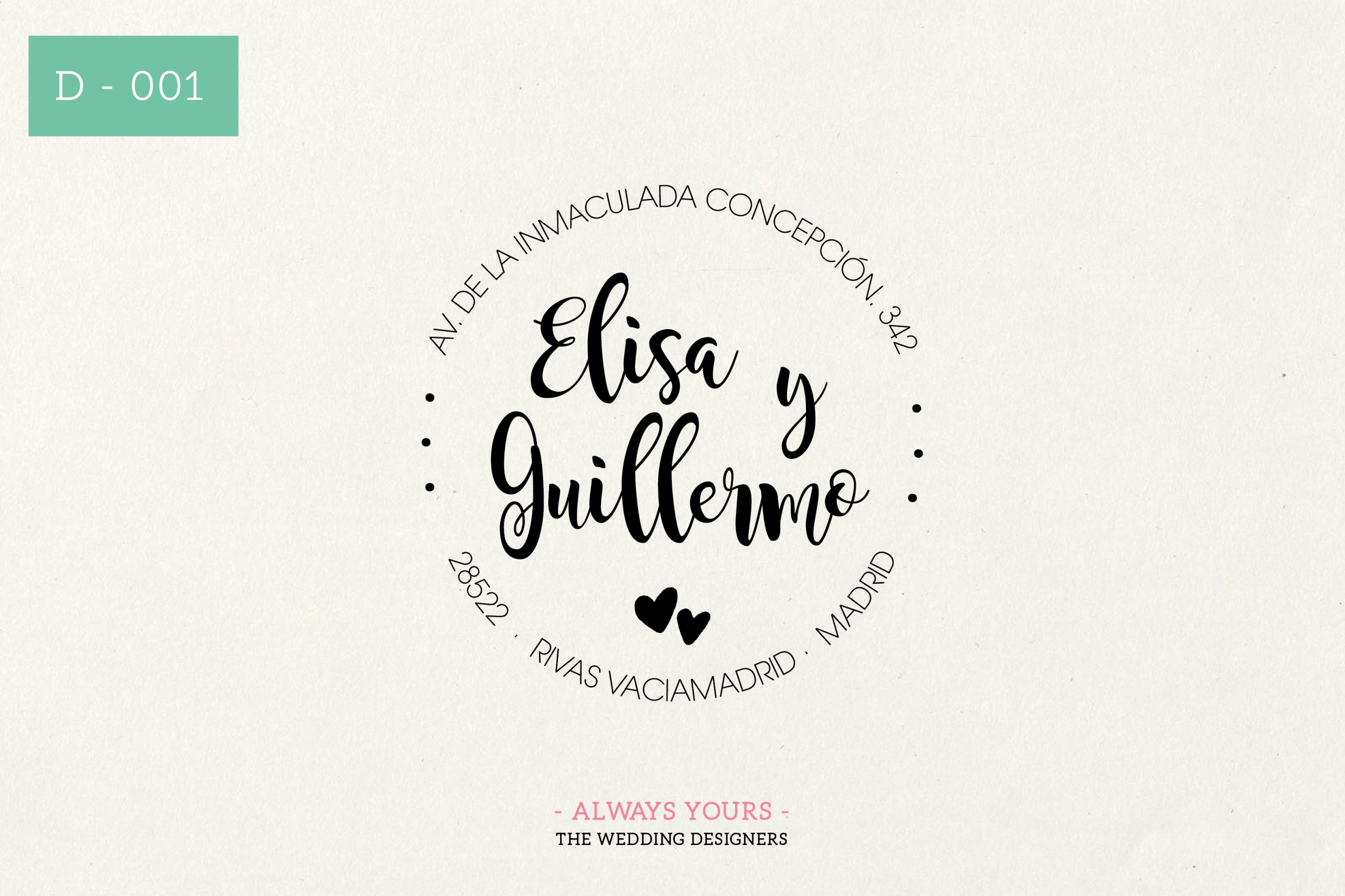 sellos boda caucho d001 always yours scaled - SELLOS DE MADERA