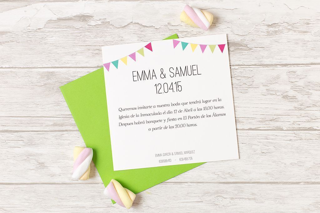 INVITACION BODA GARLAND