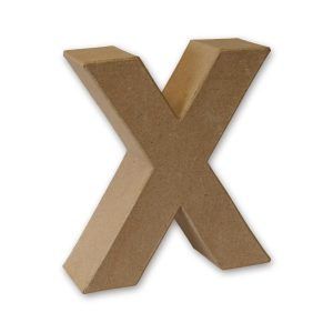 LETRA CARTÓN 3D - Letra X