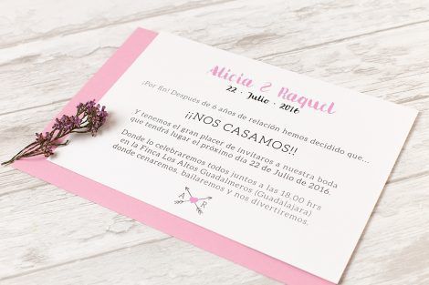 INVITACI&Oacute;N DE BODA LOVELY THINGS - COLECCI&Oacute;N MINIMAL