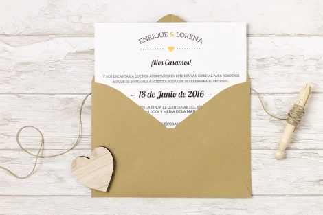 INVITACI&Oacute;N DE BODA OTO&Ntilde;O ALWAYS YOURS 2 - COLECCI&Oacute;N MINIMAL