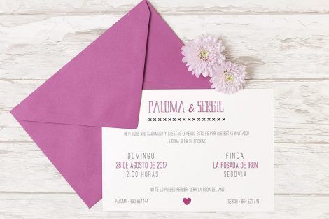 INVITACI&Oacute;N DE BODA STEPHANIE 2 - COLECCI&Oacute;N MINIMAL