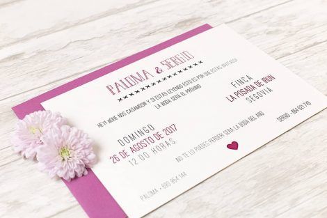 INVITACI&Oacute;N DE BODA STEPHANIE - COLECCI&Oacute;N MINIMAL