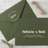 Personalizacion sobres boda tinta blanca