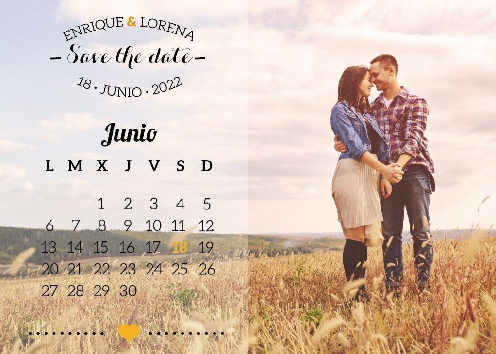 save the date calendario