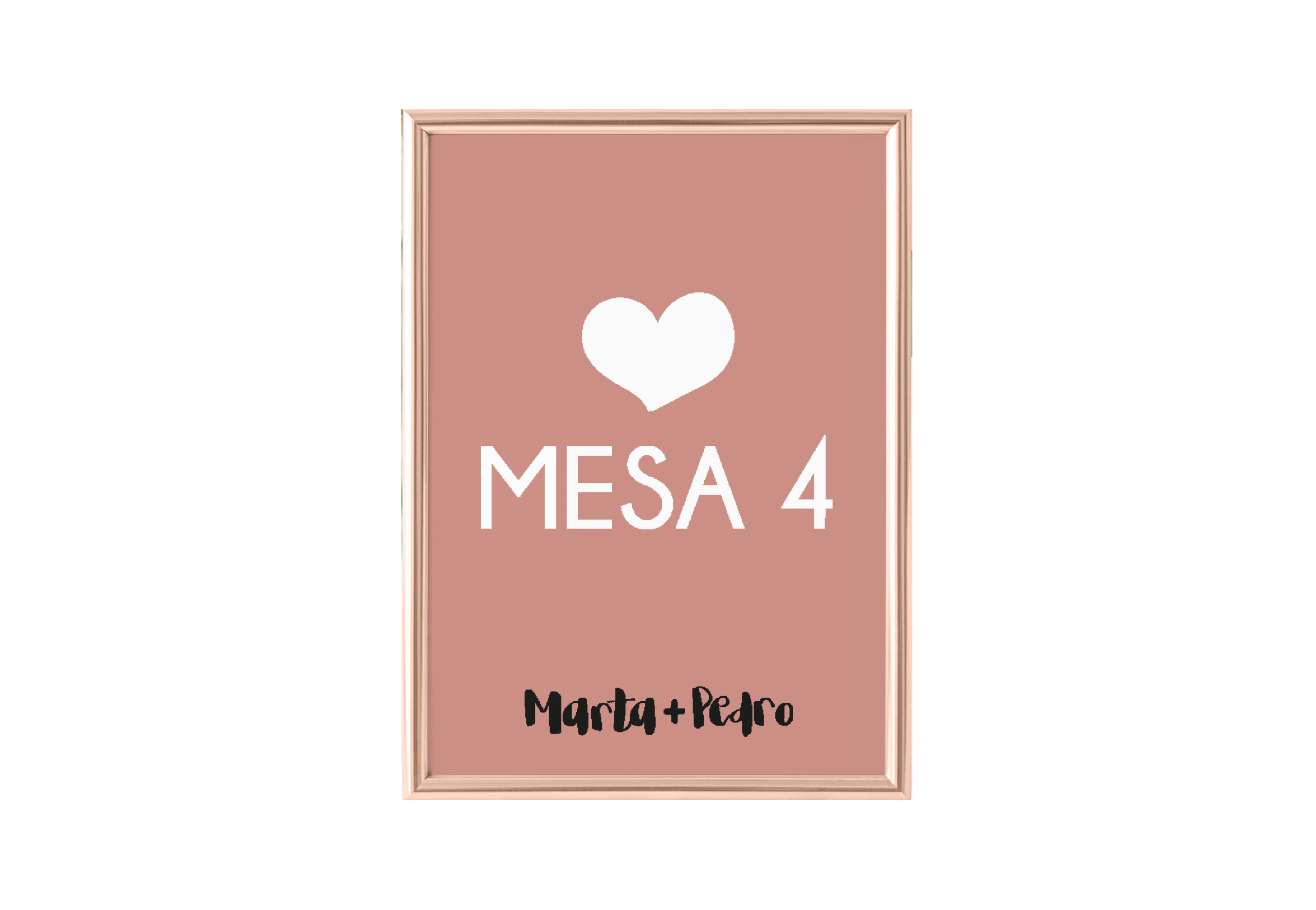 NUMERO DE MESA SWEET CORAL ALWAYS YOURS