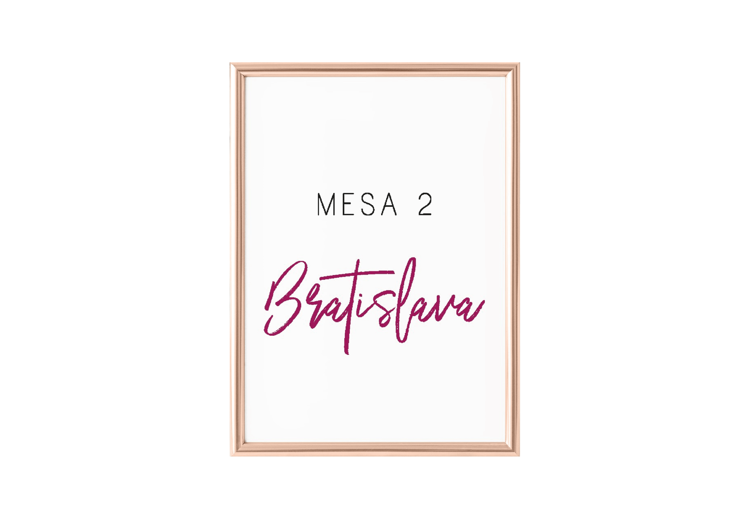 número de mesa V2 chic