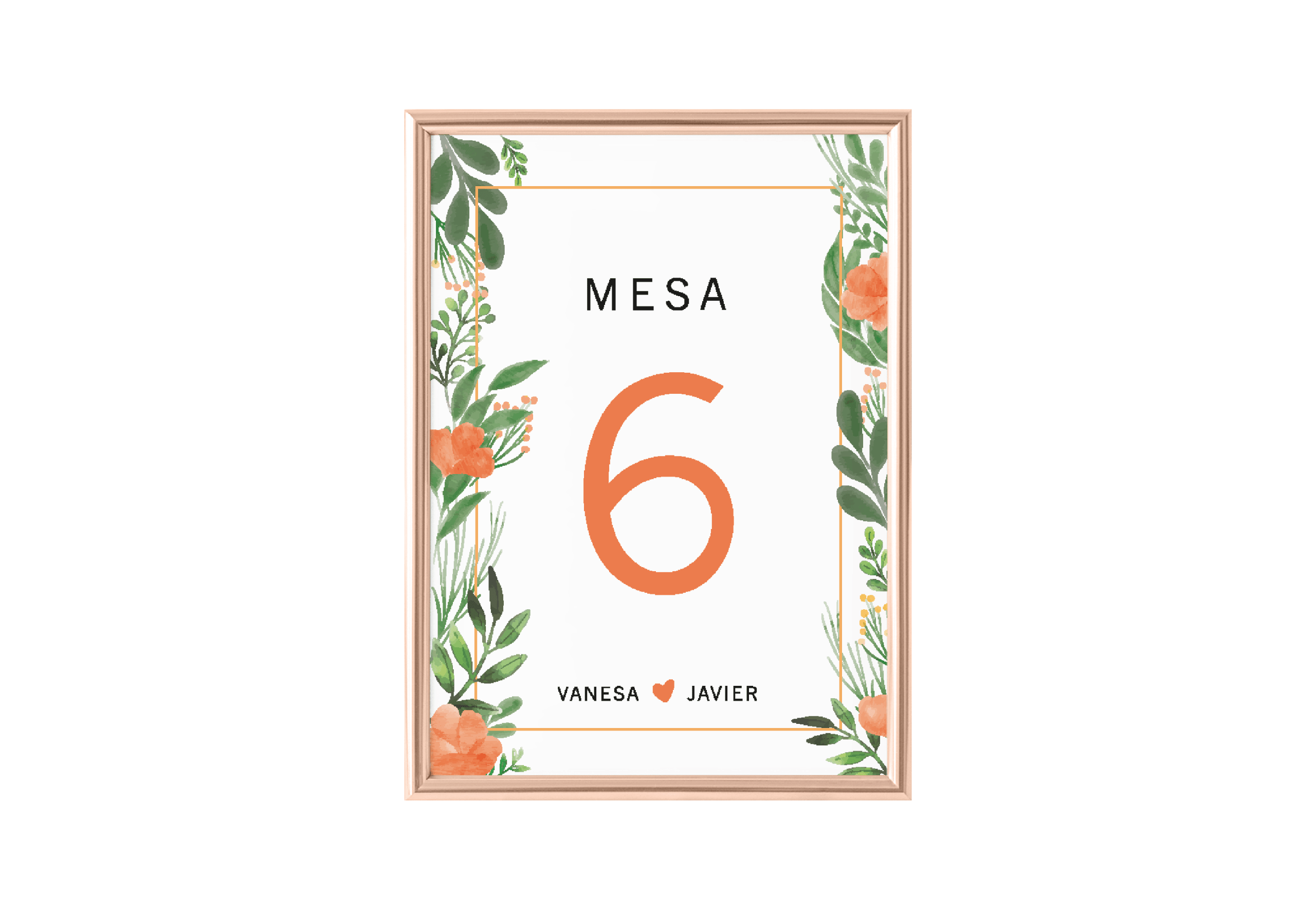 número de mesa primavera