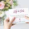 TARJETA LISTA BODA CHIC