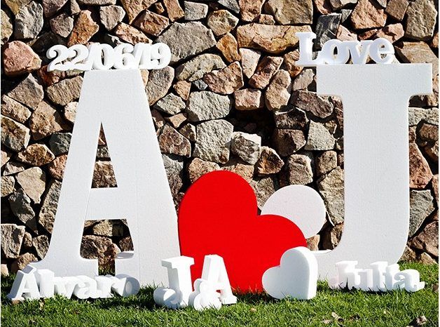LCP - PACK LETRAS DE CORCHO BODA + CORAZON