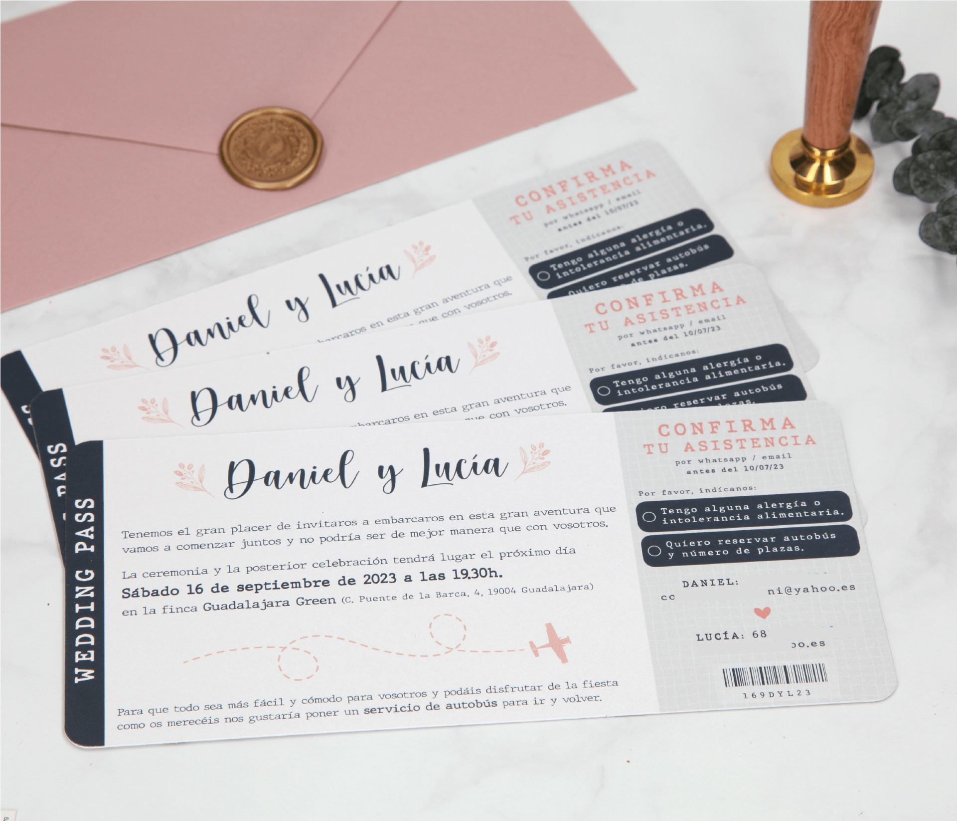 invitaciones wedding pass - COLECCI&Oacute;N VIAJERA