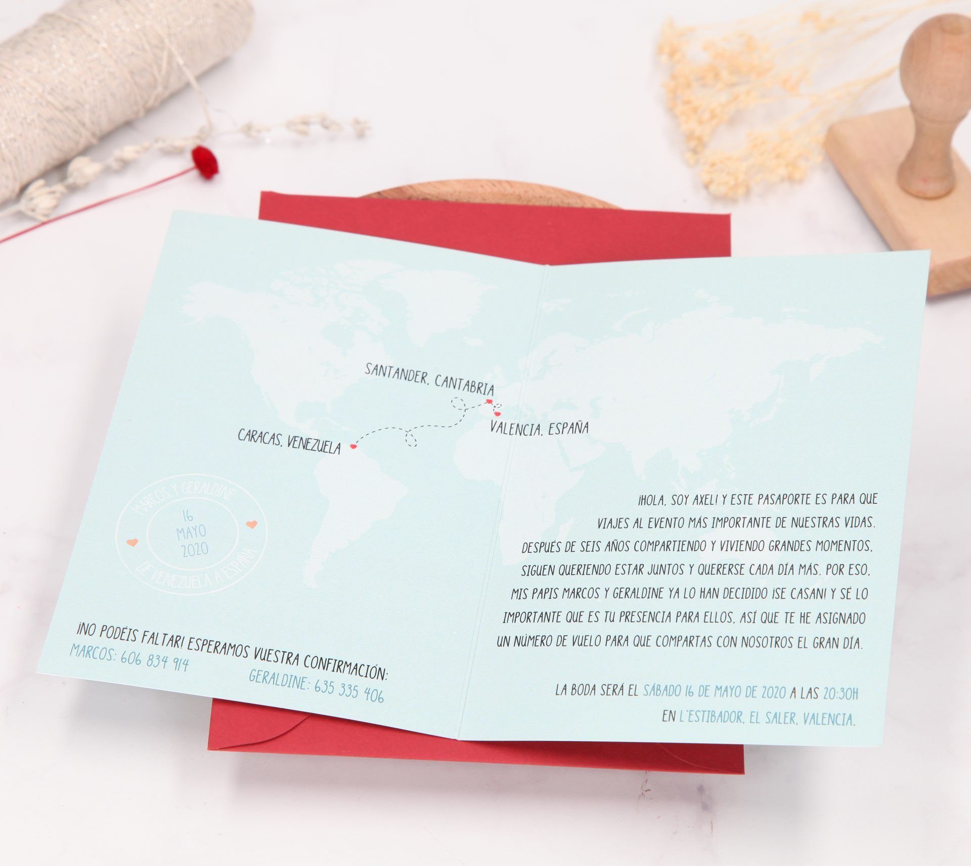 INVITACION DE BODA PASAPORTE - COLECCI&Oacute;N VIAJERA