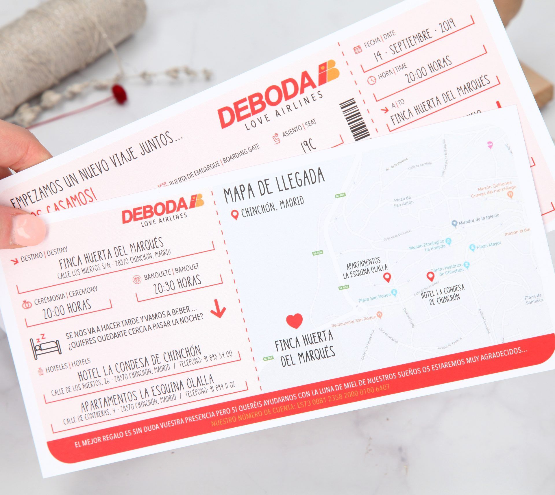 invitacion de boda DEBODA - COLECCI&Oacute;N VIAJERA