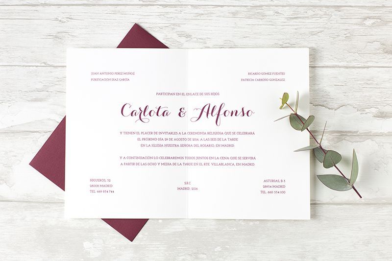 INVITACIÓN DE BODA MIA