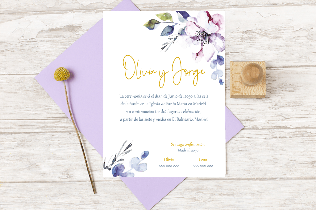 Invitacion Boda Camila - COLECCI&Oacute;N MINIMAL